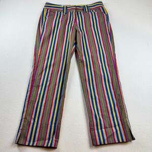 Robert Graham Women's Size 8 Striped 100% Cotton Straight Leg Pants